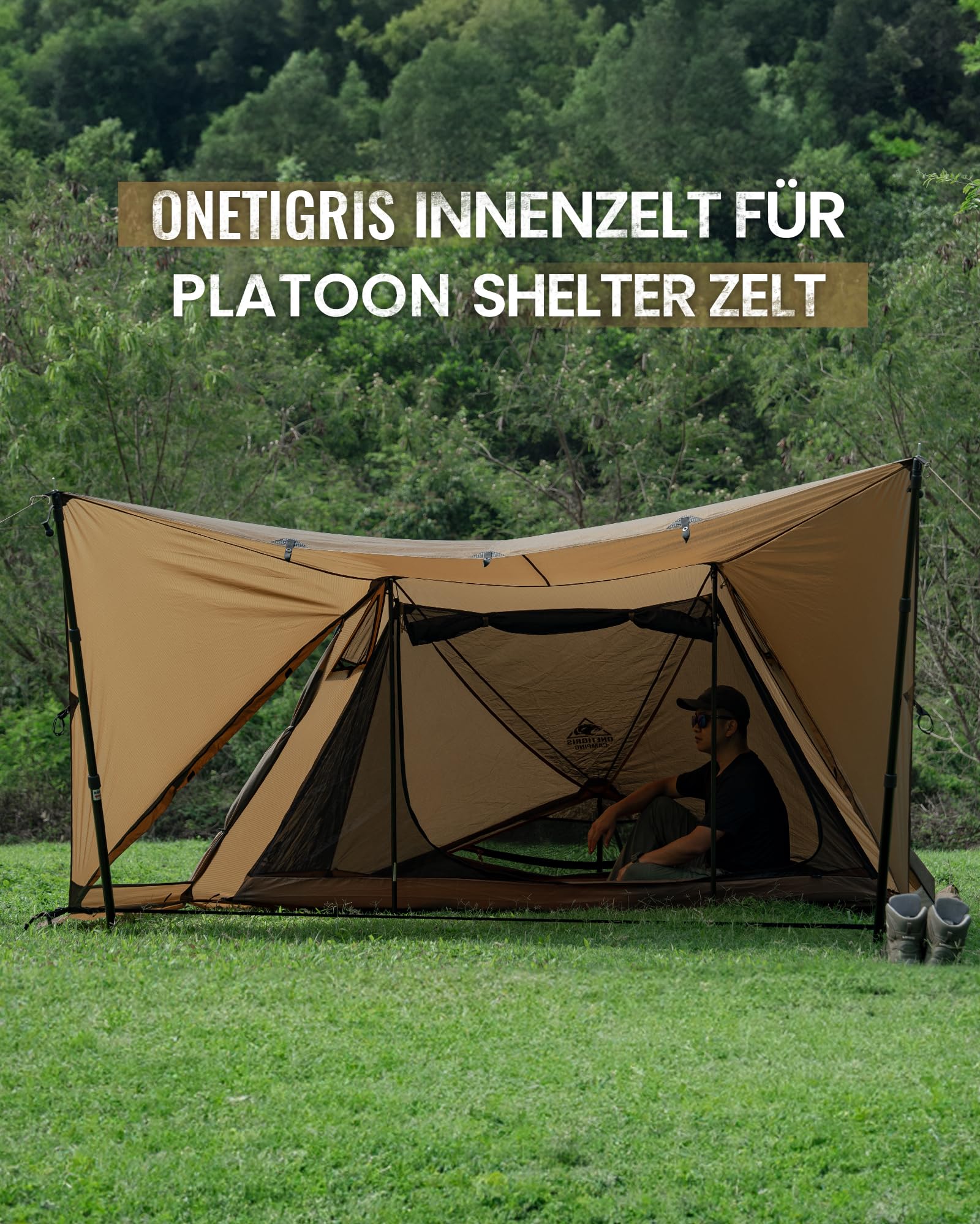 OneTigris Inner Tent for Platoon 1-2 People Mesh Tent Mosquito Net